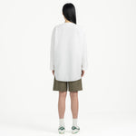 Sleeve Placket Shirt - White - G R A Y E