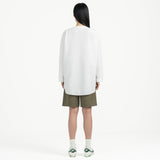 Sleeve Placket Shirt - White - G R A Y E