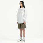 Sleeve Placket Shirt - White - G R A Y E