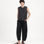 SOLOTEX® Barrel - Leg Trousers - Black - G R A Y E
