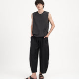 SOLOTEX® Barrel - Leg Trousers - Black - G R A Y E