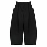 SOLOTEX® Barrel - Leg Trousers - Black - G R A Y E