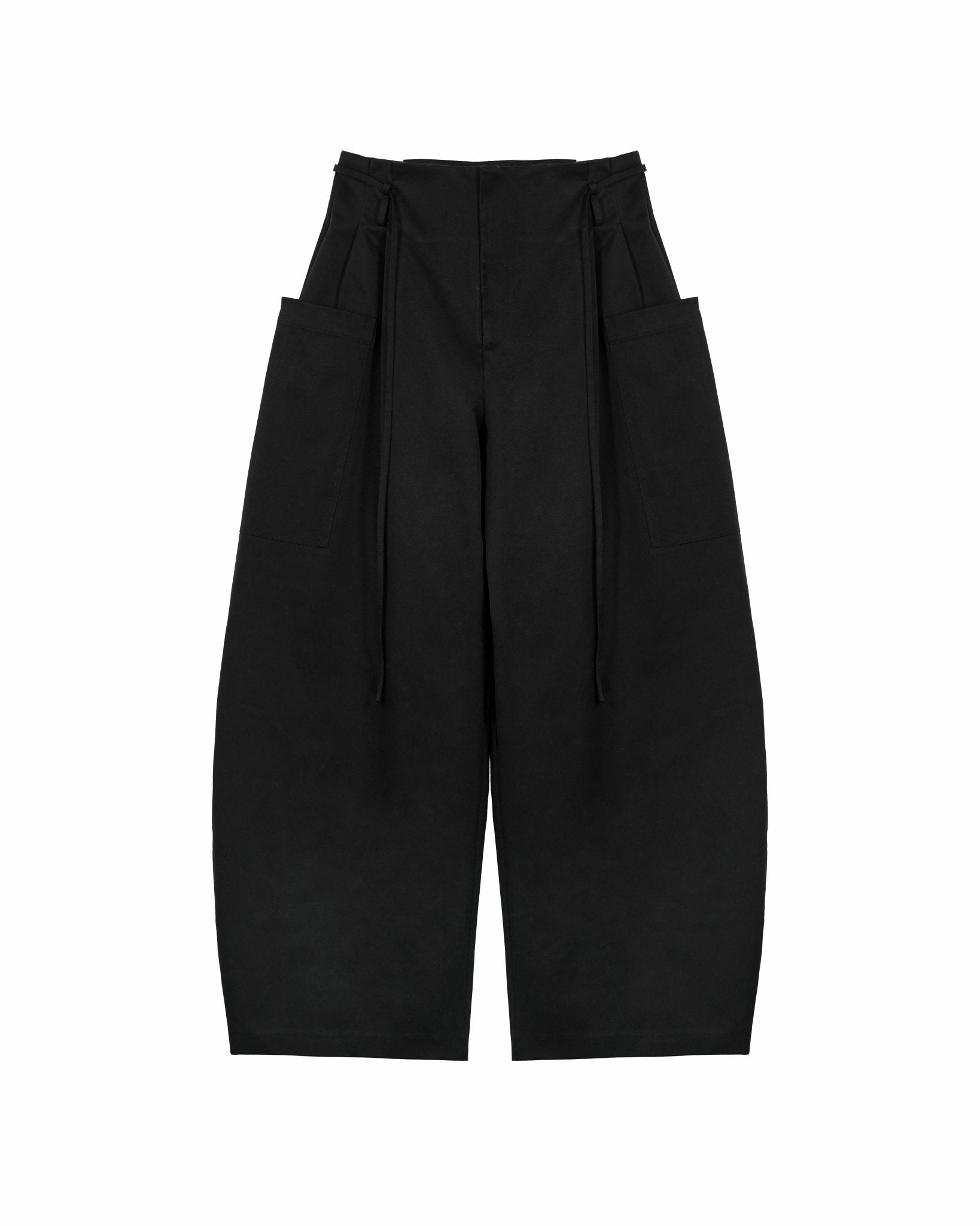 SOLOTEX® Barrel - Leg Trousers - Black - G R A Y E