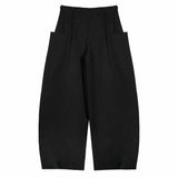 SOLOTEX® Barrel - Leg Trousers - Black - G R A Y E