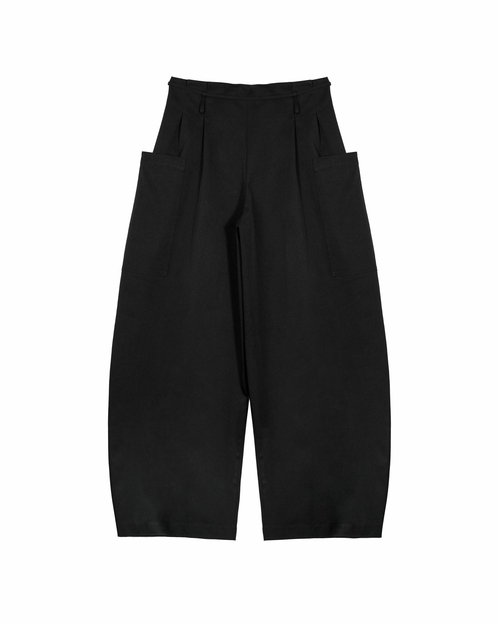 SOLOTEX® Barrel - Leg Trousers - Black - G R A Y E