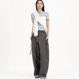 SOLOTEX® Barrel - Leg Trousers - Gray - G R A Y E