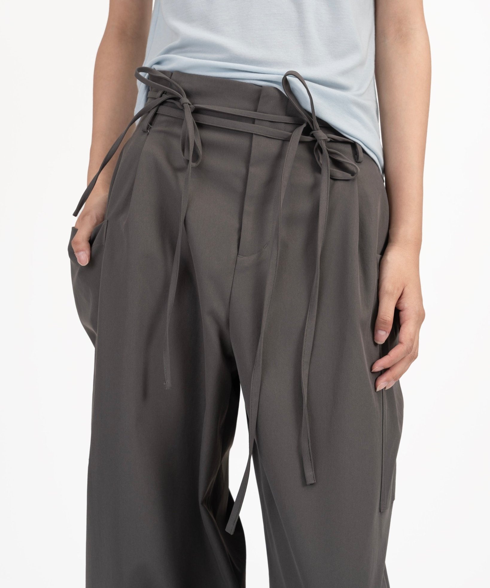 SOLOTEX® Barrel - Leg Trousers - Gray - G R A Y E