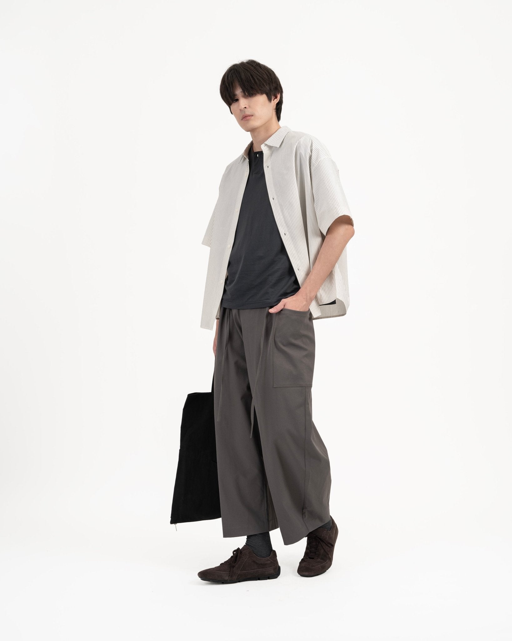 SOLOTEX® Barrel - Leg Trousers - Gray - G R A Y E