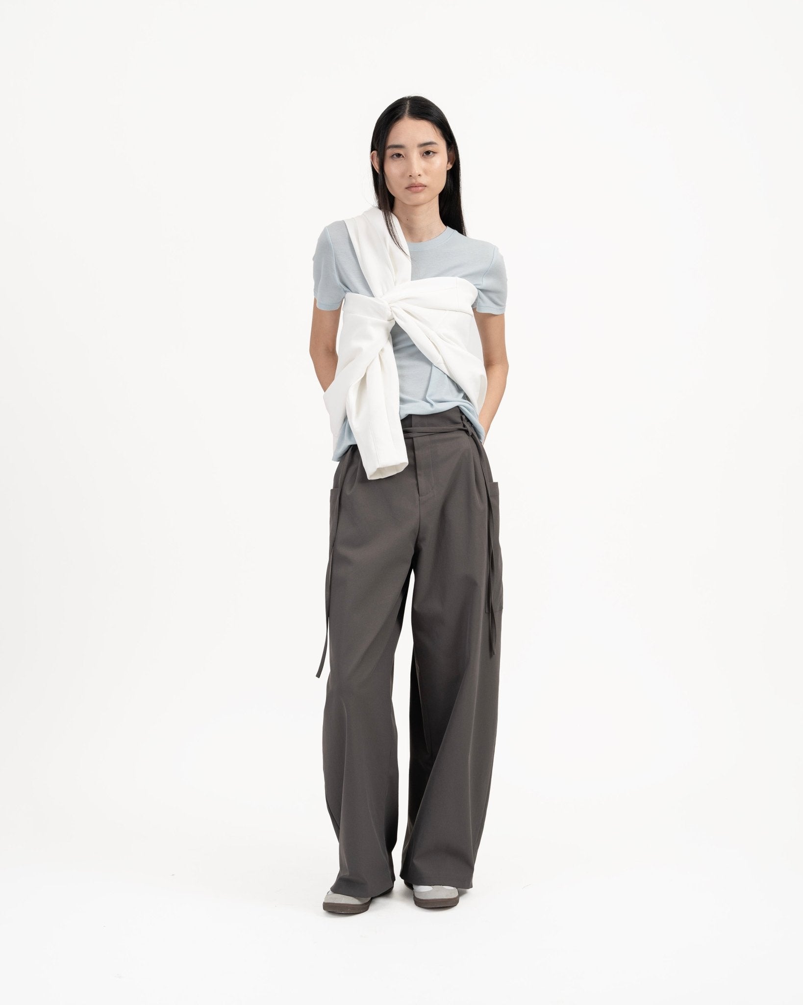 SOLOTEX® Barrel - Leg Trousers - Gray - G R A Y E