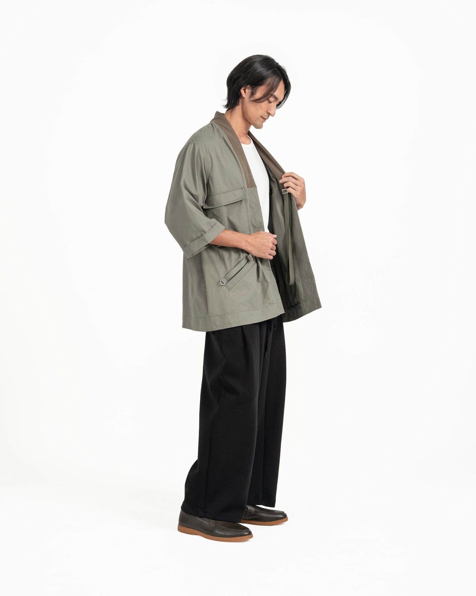 Stark Kimono Coat - Artichoke - G R A Y E