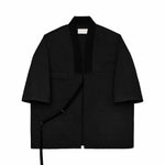 Stark Kimono Coat - Black - G R A Y E