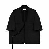 Stark Kimono Coat - Black - G R A Y E