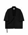 Stark Kimono Coat - Black - G R A Y E