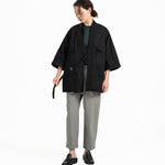 Stark Kimono Coat - Black - G R A Y E