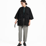 Stark Kimono Coat - Black - G R A Y E