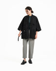 Stark Kimono Coat - Black - G R A Y E