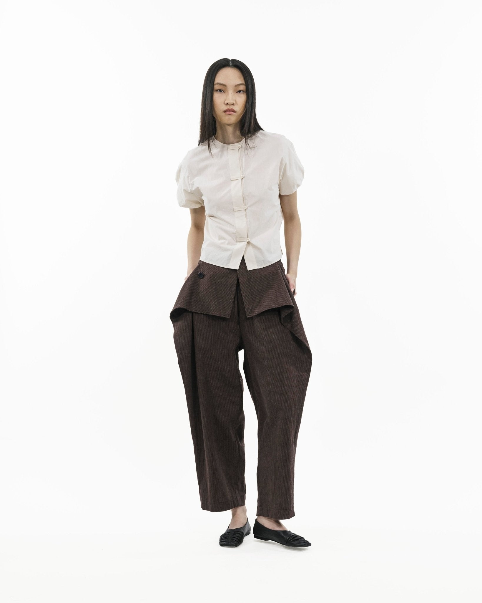 Sun - Dried Cocoon Top - Ivory - G R A Y E