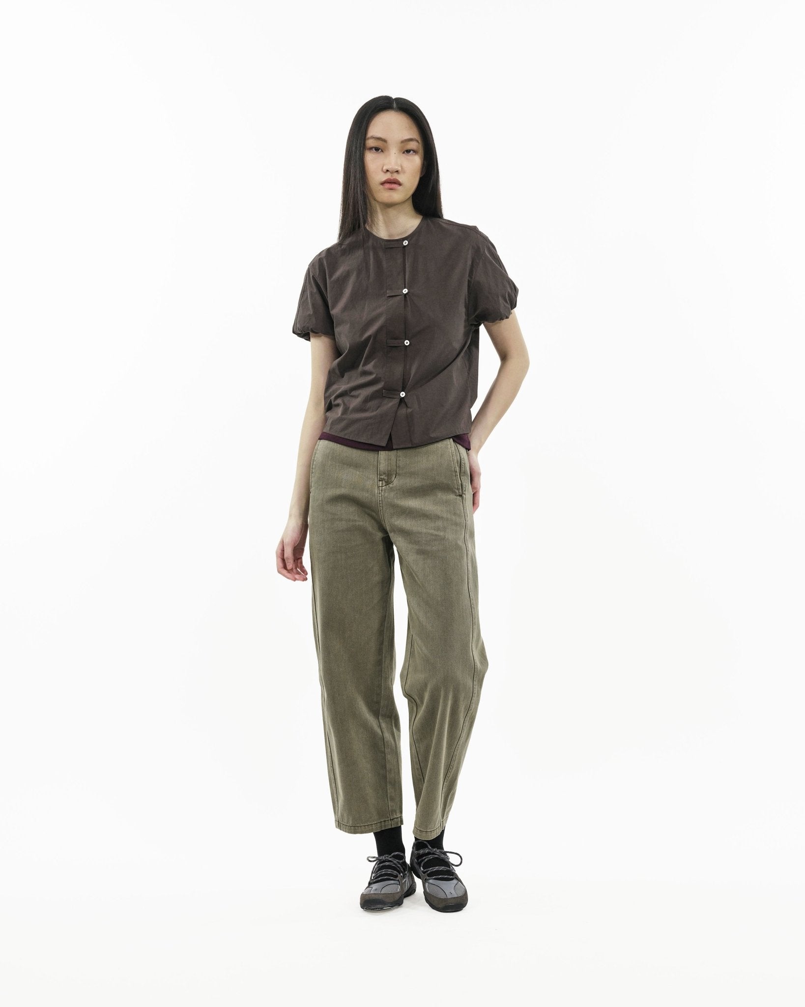 Sun - Dried Cocoon Top - Smoked Plum - G R A Y E