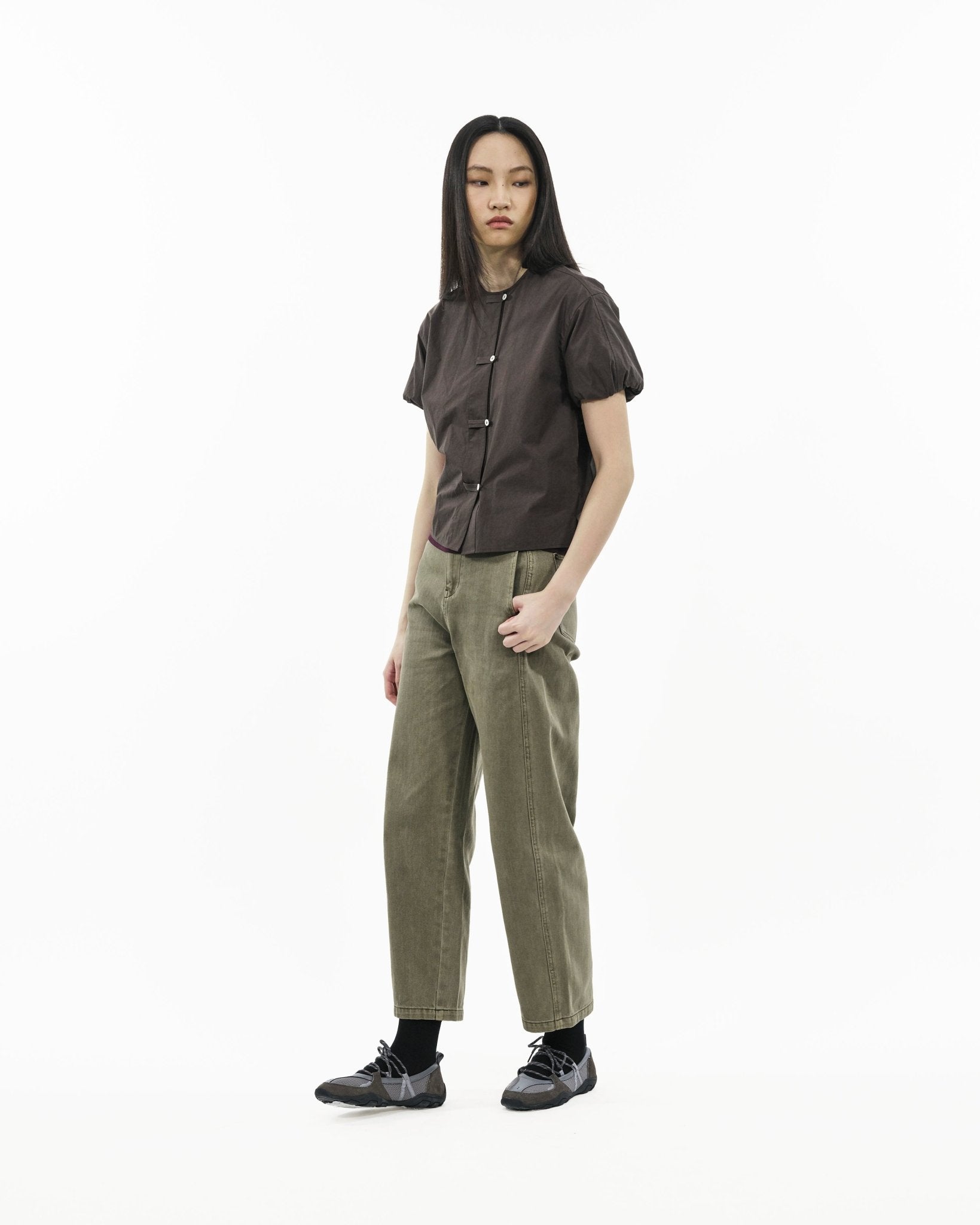 Sun - Dried Cocoon Top - Smoked Plum - G R A Y E