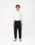 Tailored Dropped Crotch Pants - Black - G R A Y E