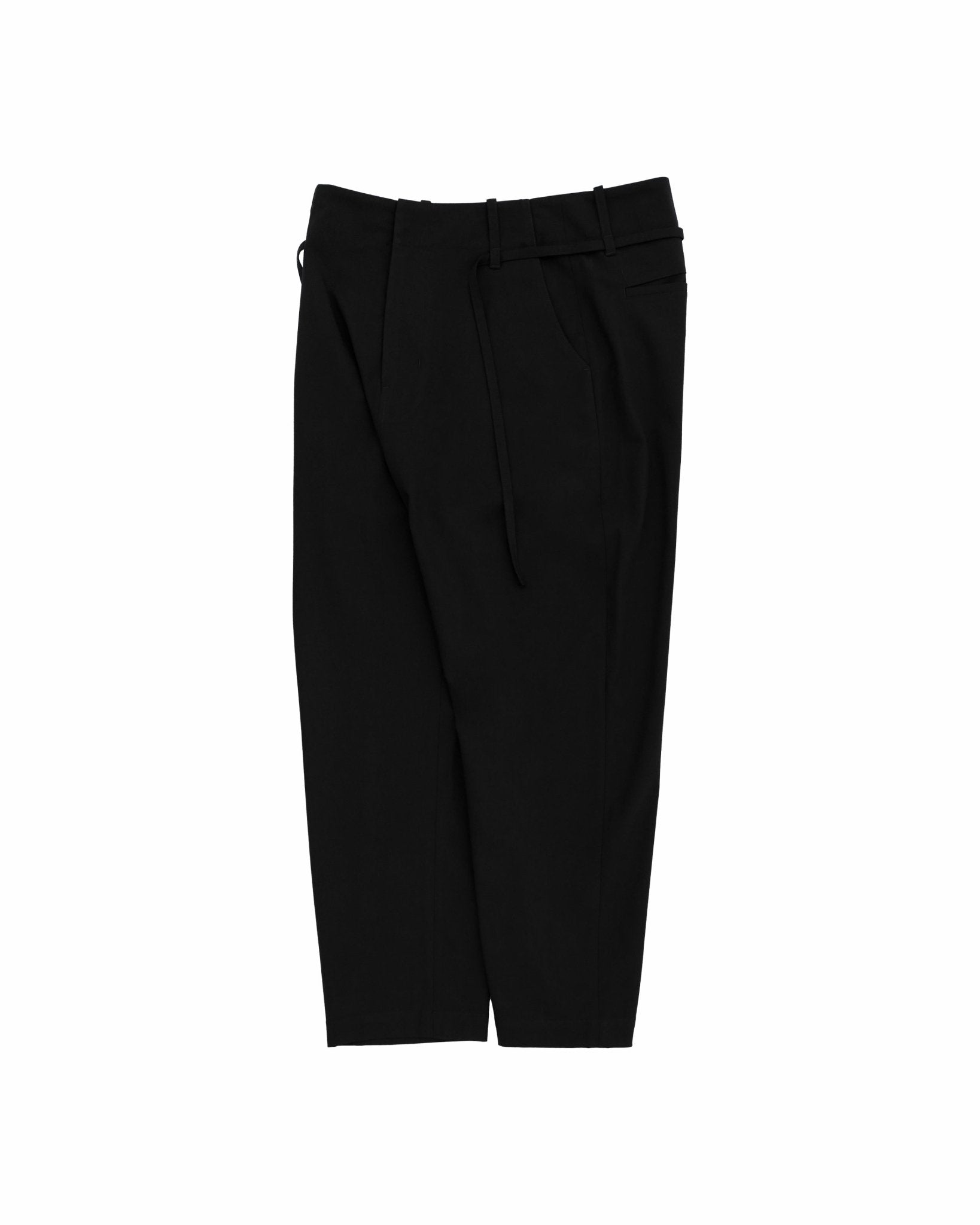 Tailored Dropped Crotch Pants - Black - G R A Y E