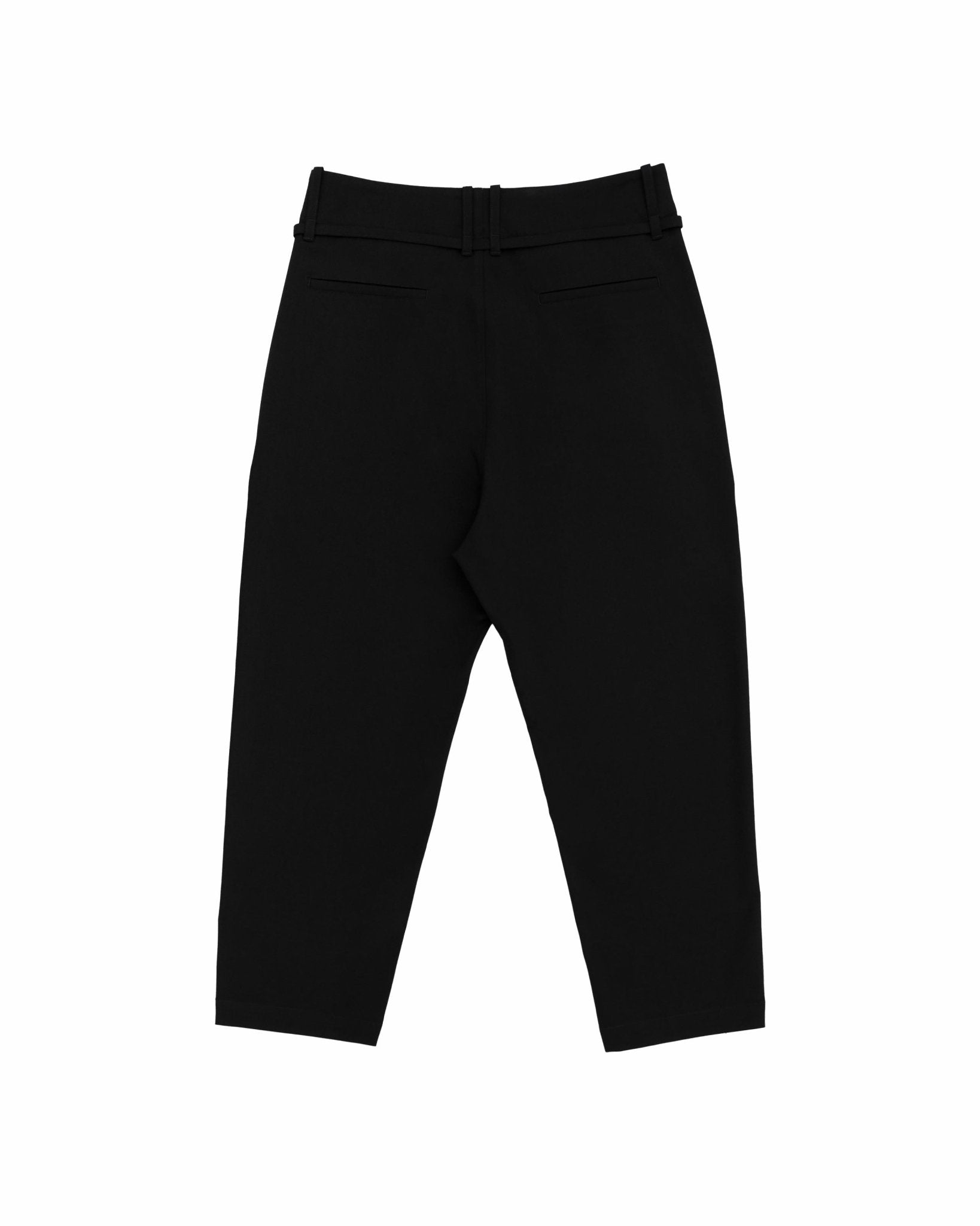 Tailored Dropped Crotch Pants - Black - G R A Y E