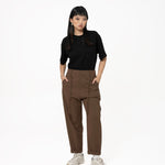 Tailored Dropped Crotch Pants - Copper Brown - G R A Y E