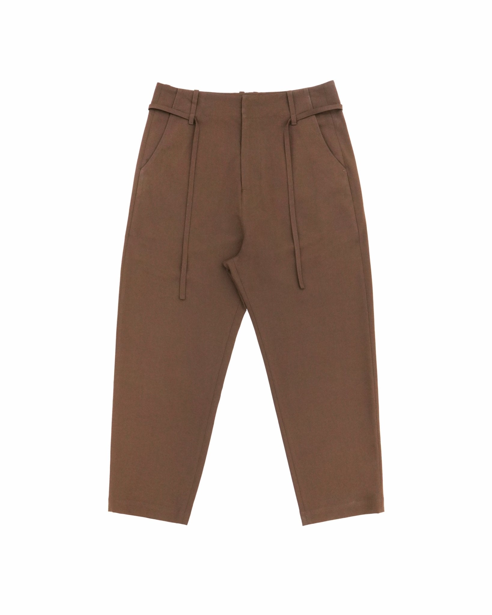 Tailored Dropped Crotch Pants - Copper Brown - G R A Y E