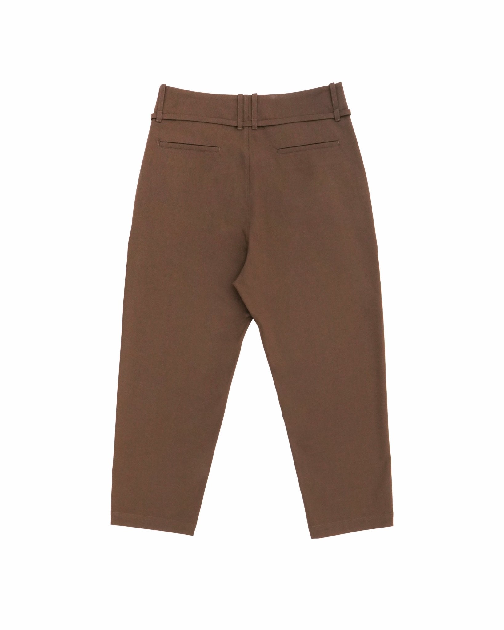 Tailored Dropped Crotch Pants - Copper Brown - G R A Y E