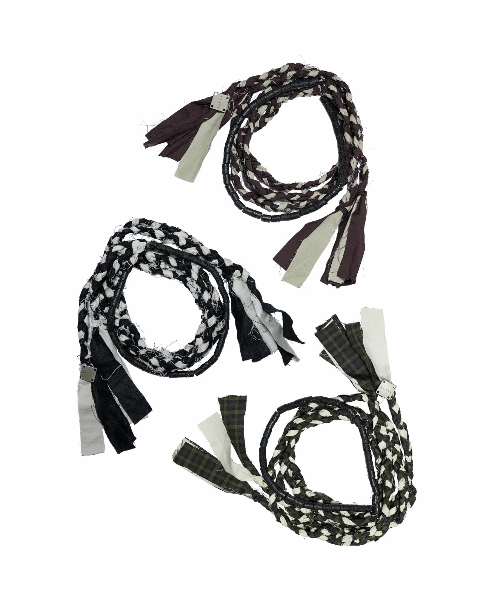 Tanglefolk Necklace - Buttermilk and Plaid - G R A Y E