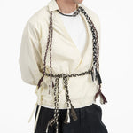 Tanglefolk Necklace - Buttermilk and Plaid - G R A Y E