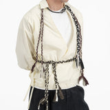 Tanglefolk Necklace - Buttermilk and Plaid - G R A Y E