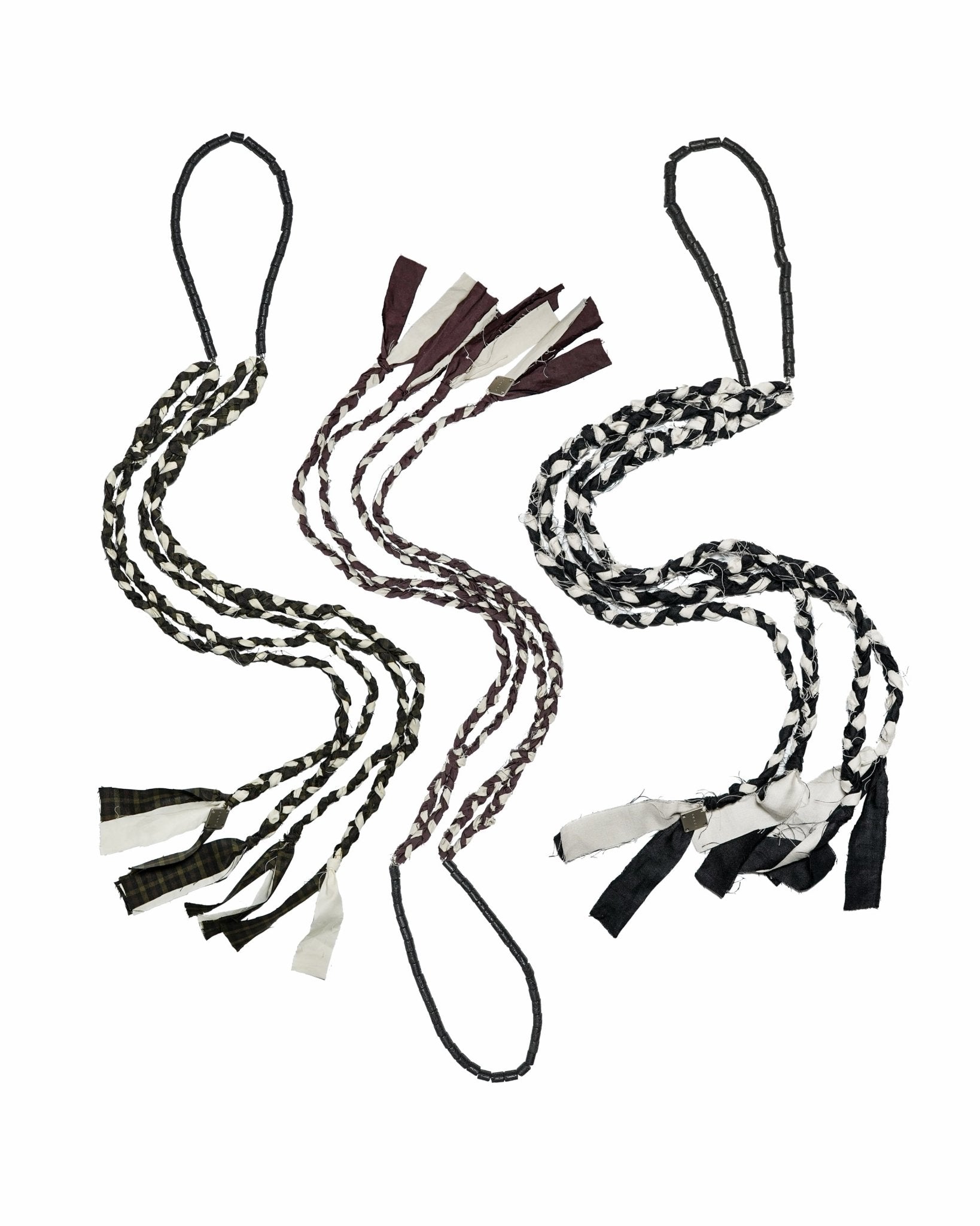 Tanglefolk Necklace - Buttermilk and Plaid - G R A Y E