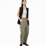 Tie - Back Wool Vest - G R A Y E