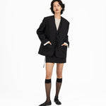 Tie - Back Wool Vest - G R A Y E