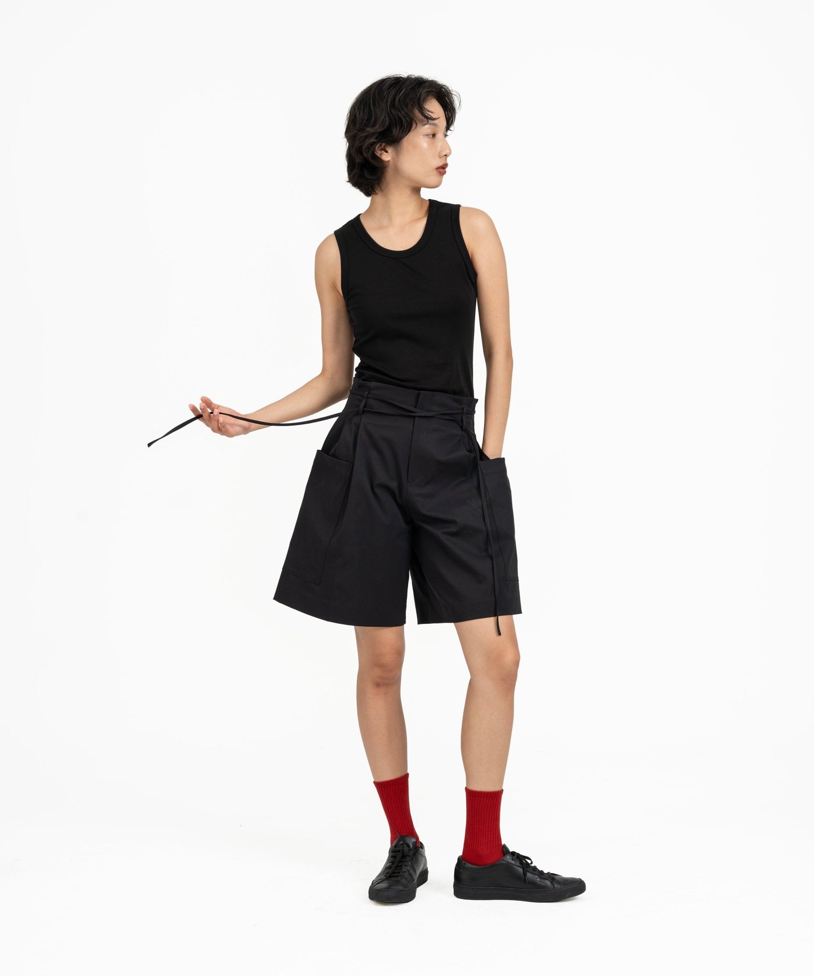 Ultra - Soft Wool Tank - Black - G R A Y E
