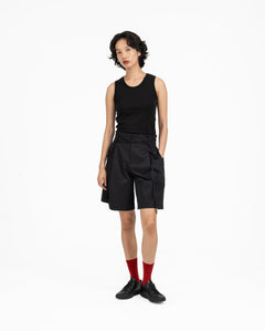 Ultra - Soft Wool Tank - Black - G R A Y E