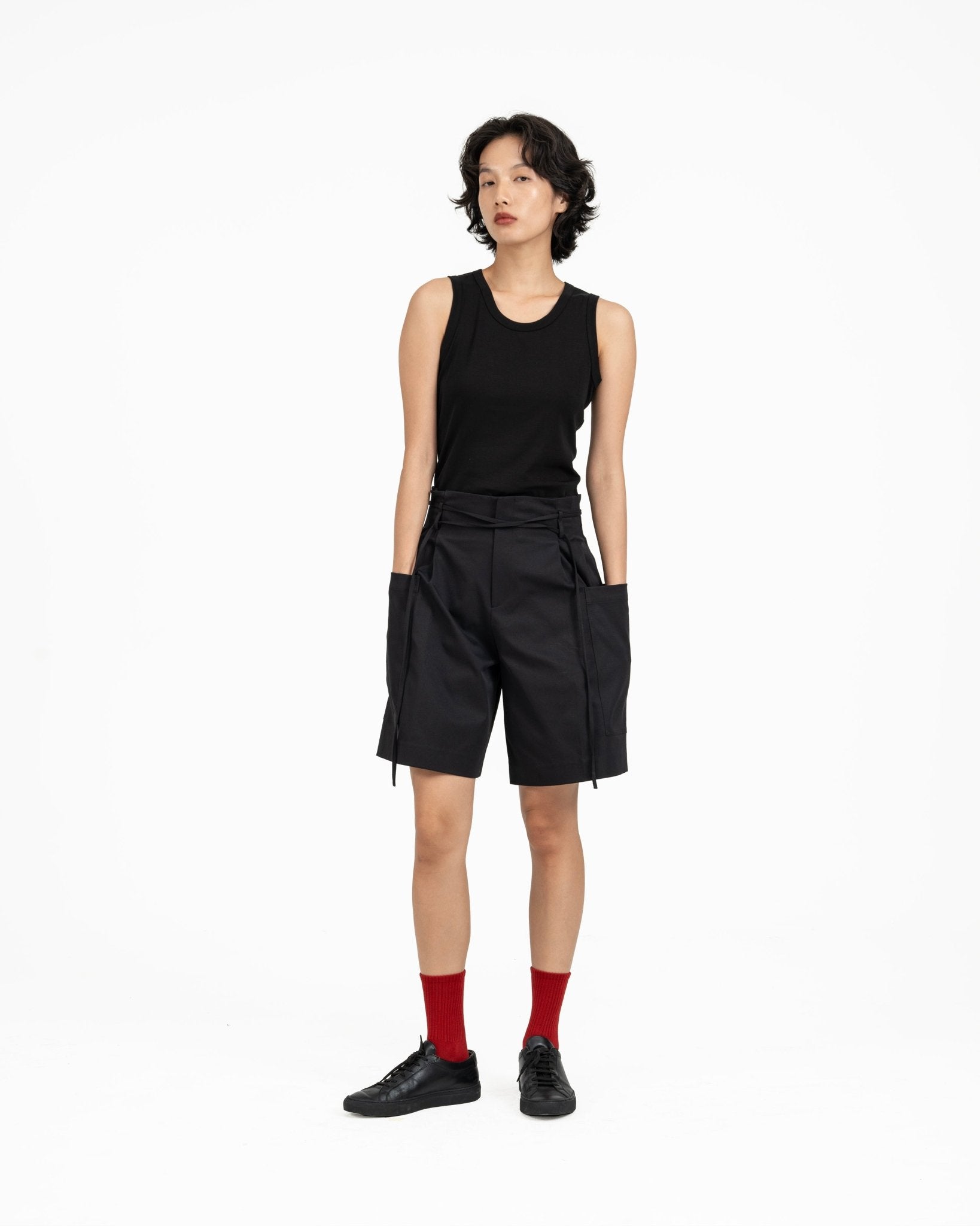 Ultra - Soft Wool Tank - Black - G R A Y E