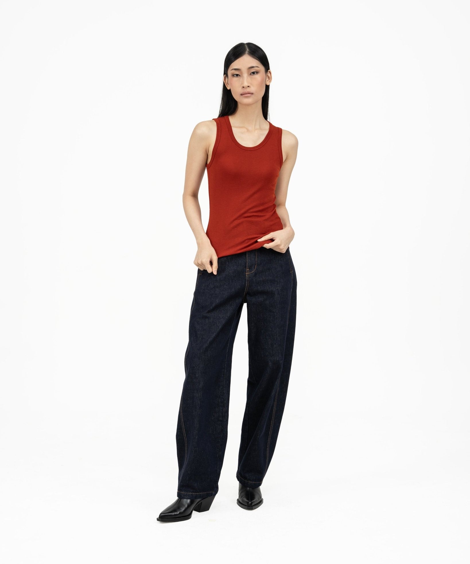 Ultra - Soft Wool Tank - Scarlet - G R A Y E