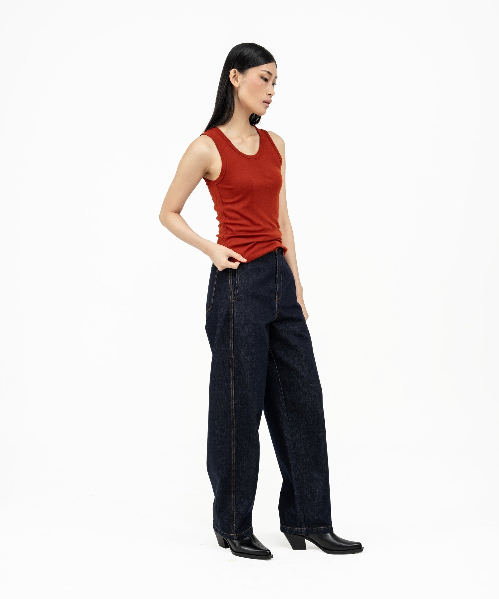 Ultra - Soft Wool Tank - Scarlet - G R A Y E