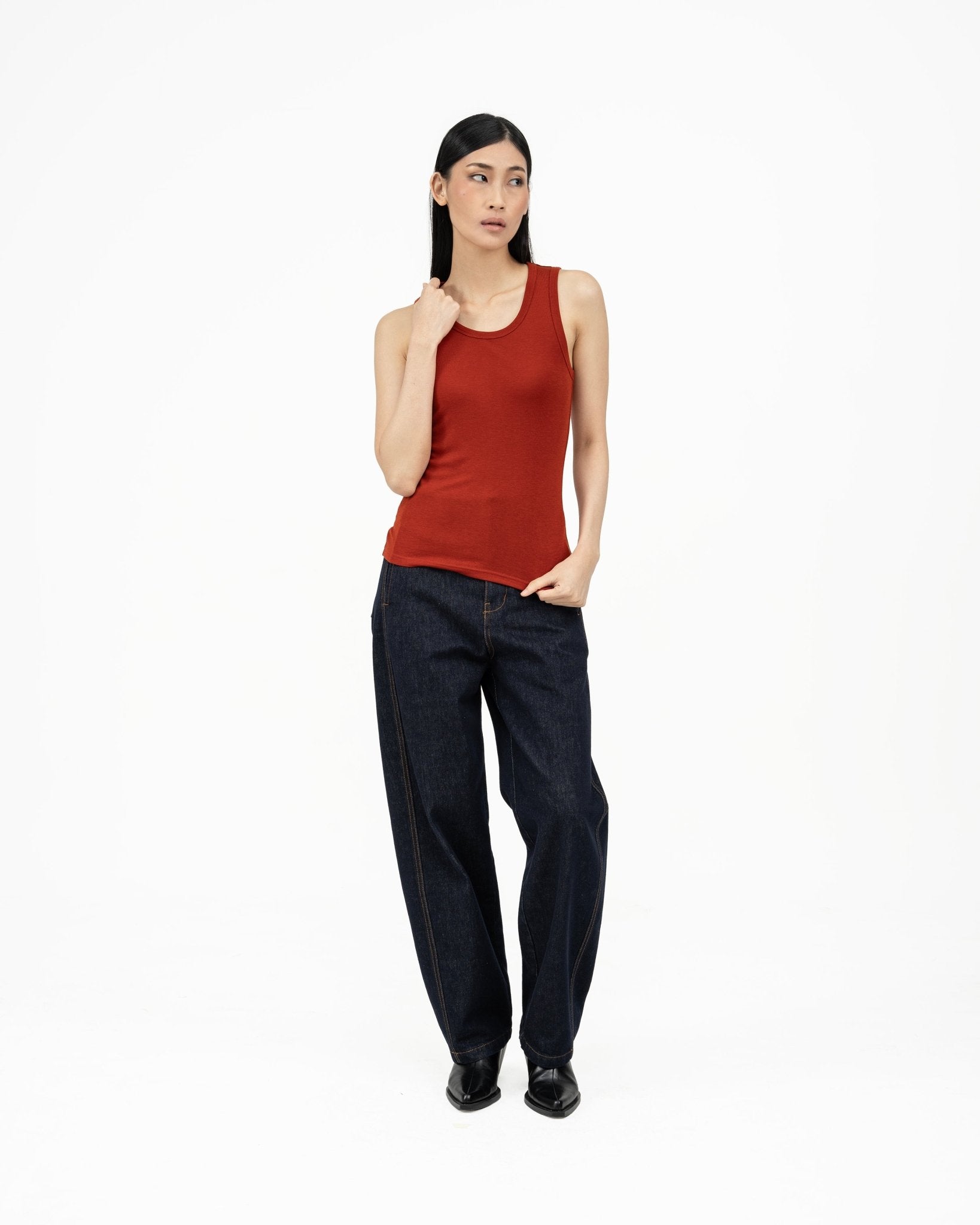 Ultra - Soft Wool Tank - Scarlet - G R A Y E