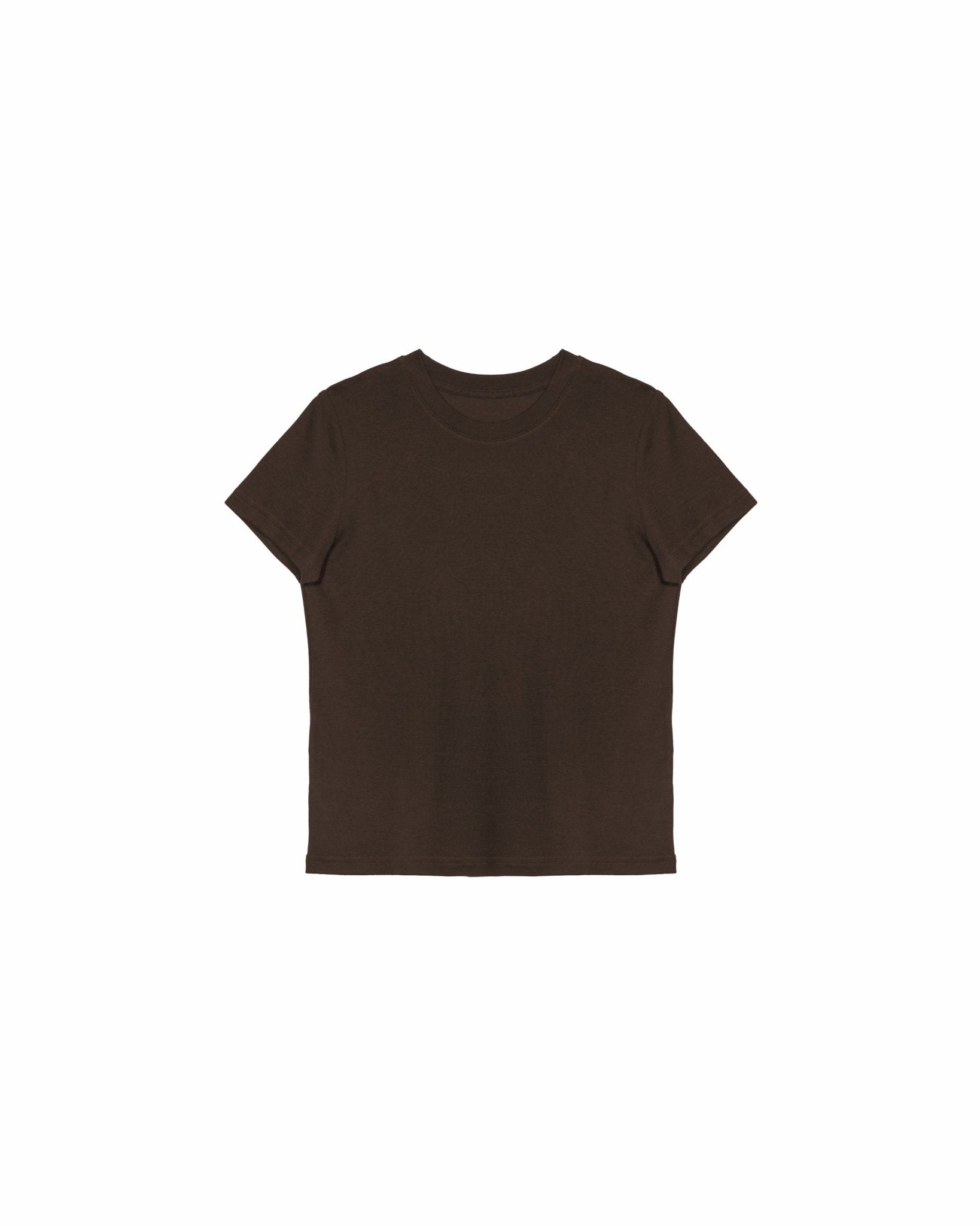 Ultra - Soft Wool Tee - Coffee - G R A Y E