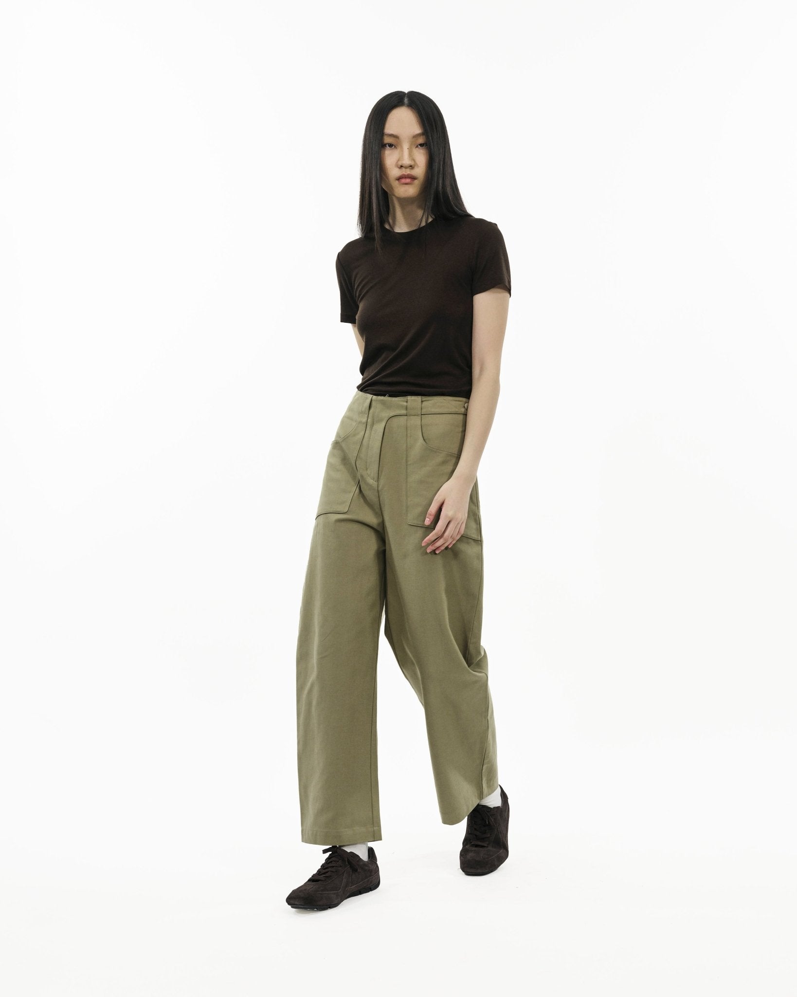 Ultra - Soft Wool Tee - Coffee - G R A Y E