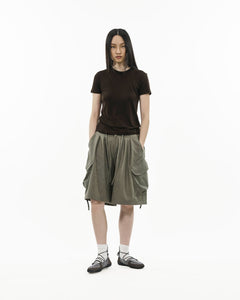 Ultra - Soft Wool Tee - Coffee - G R A Y E