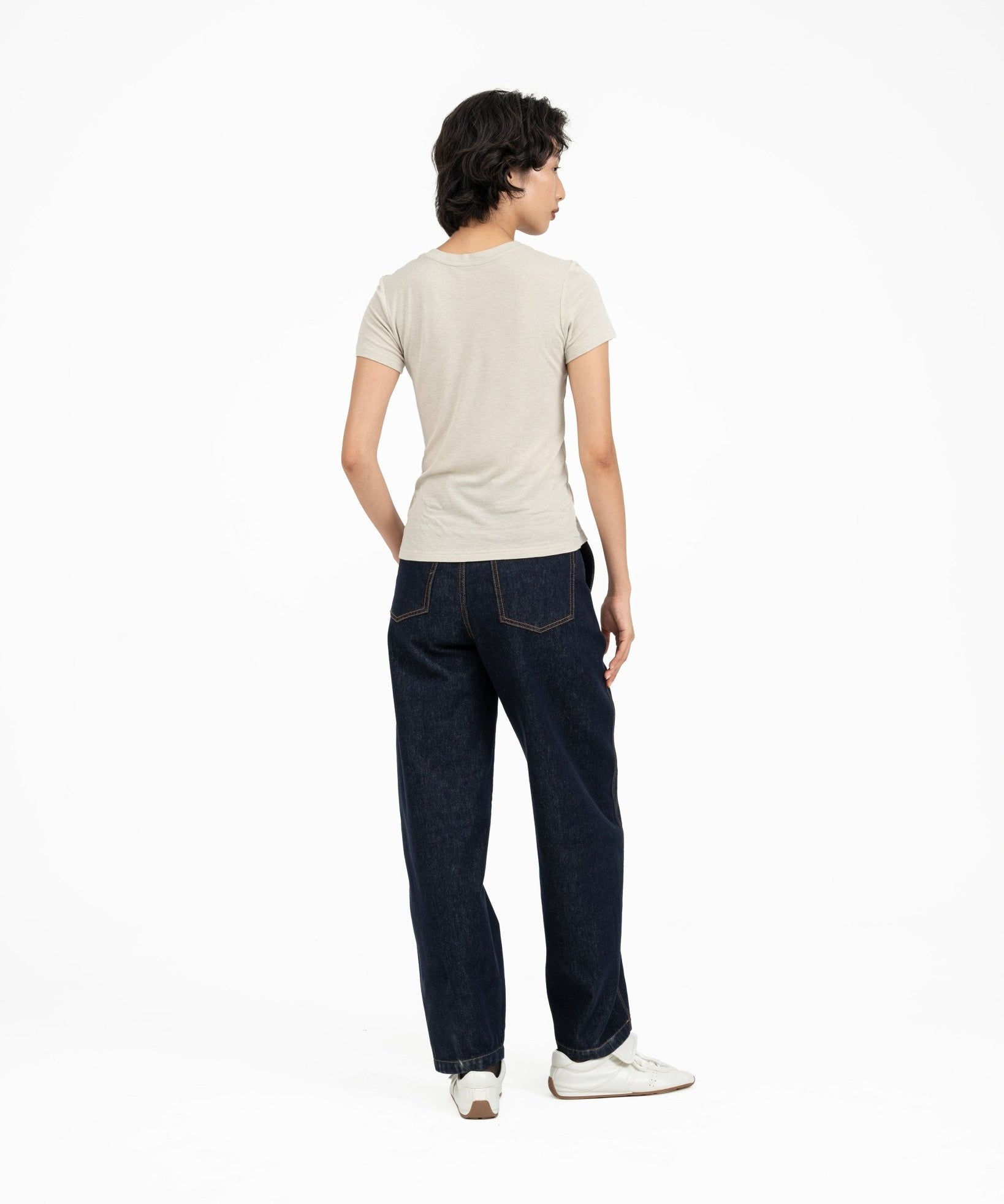 Ultra - Soft Wool Tee - Ivory - G R A Y E