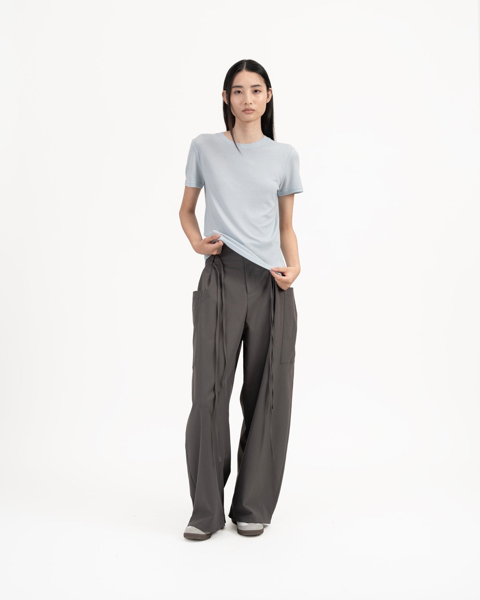Ultra - Soft Wool Tee - Powder Blue - G R A Y E