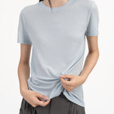 Ultra - Soft Wool Tee - Powder Blue - G R A Y E