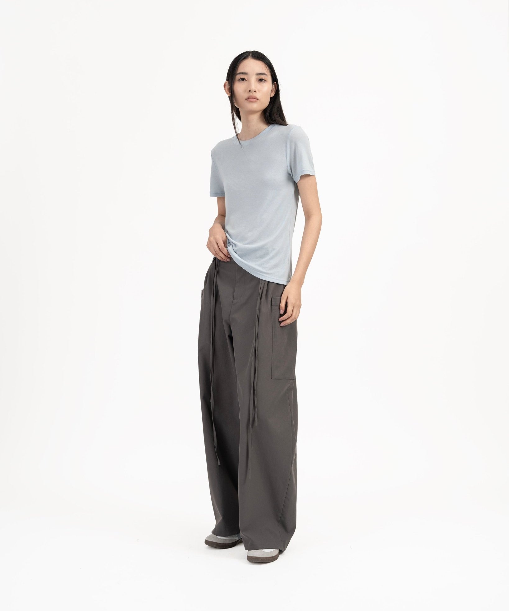 Ultra - Soft Wool Tee - Powder Blue - G R A Y E