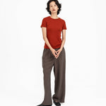 Ultra - Soft Wool Tee - Scarlet - G R A Y E