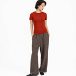 Ultra - Soft Wool Tee - Scarlet - G R A Y E